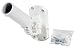 Toland Home Garden White Metal Adjustable 1" Diameter Flag Pole Bracket - House Flag Accessory 417145