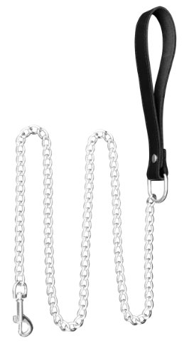 Bondage SM Leine 1 Meter Edelstahl BDSM Kettenleine Führungsleine 100cm für das Fetisch Erotik Leder Halsband Leine Führungsleine