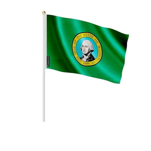 Mini drapeau Washington 14x21cm en lot de 50 pièces pour événements
