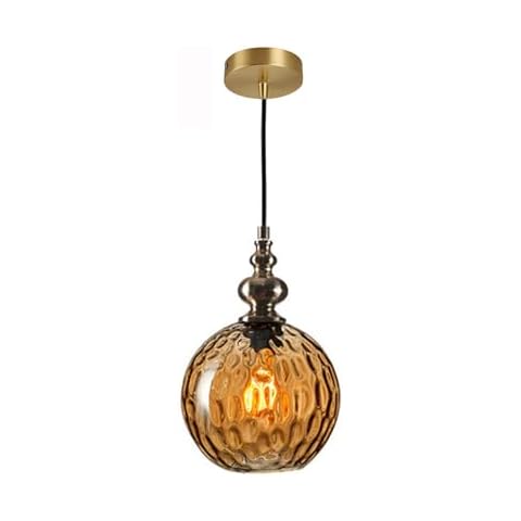 LOTREE Amber Glass Pendant Light Cover