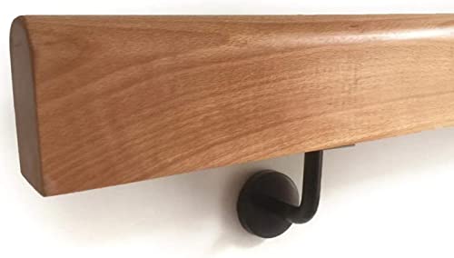 Dustx Handrail(1Ft-20Ft), Round Solid Wood Non-Slip Stair Handrails Home Against The Wall Indoor Loft Elderly Railings Handrails Corridor Support Rod #TOP3