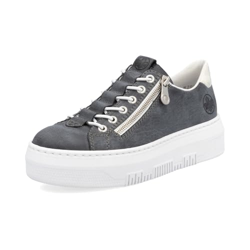 Rieker M1953 baskets d'été légères à plateforme femme gris bleu