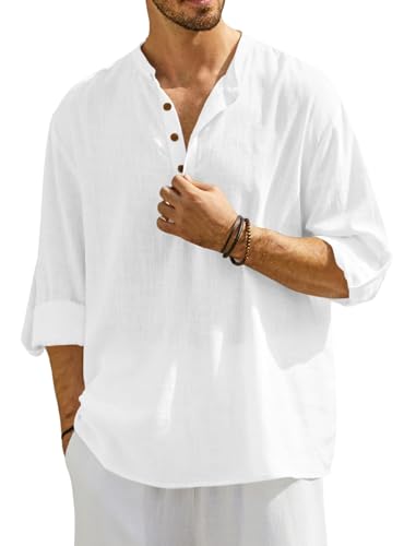 Image of Men's Solid Cotton Blend Regular Fit Mandarin /Chinese Collor Short Kurta for Men