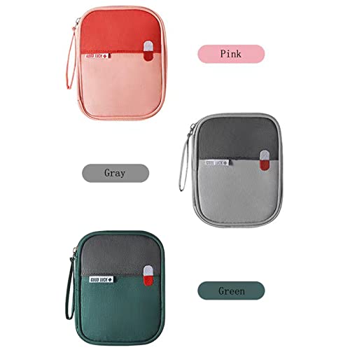 Image of Family Medicine Bag, Portable Outdoor Travel Medicine Kit Bag, Mini First Aid bag for Camping Hiking Travelling (Small, Green)