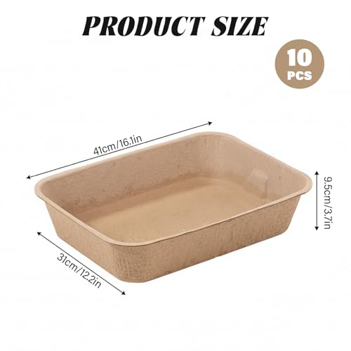Bac à litière jetable pour chat x10 avec plateau extra absorbant étanche - 4