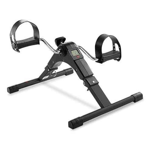 Mini bicicleta pedaleadora con resistencia ajustable y display digital miniatura 1