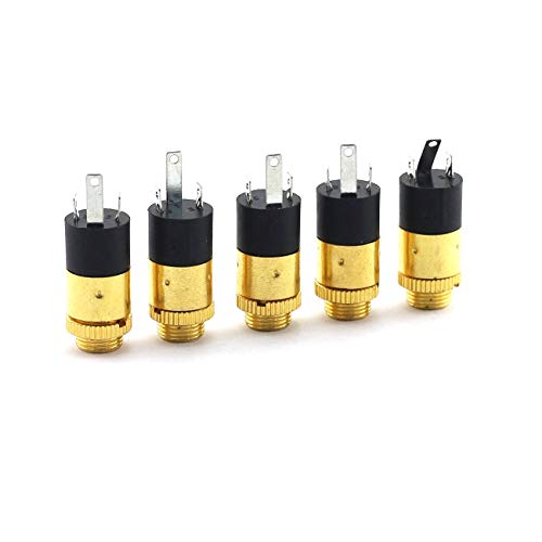 Conector de Audio 3.5mm Hembra 5 piezas Negro E-outstanding miniatura 2