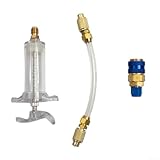 PETSTIBLE Oil Injector Kit Car Air Conditioner Oil & Dye Tool 14 Inch SAE for R134A, Oil & Dye Injector Low Side Quick Switch Adapter - Image 1