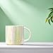COLLECTIVE HOME - Ceramic Coffee Mug, Iridescent Finish Cups, Personalized Lowercase Embossed Lettering, Lustrous Multicolored Finish, Ideal for Unique Gifts (m)