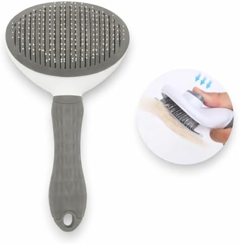 Escova Pet Removedora de Pelos para Cães e Gatos Autolimpante com...