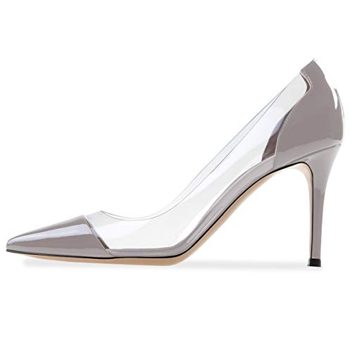 transparent white heels