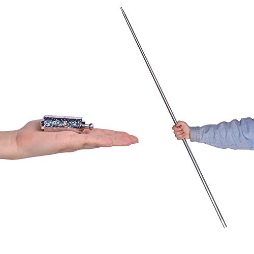 SUMAG Magic Pocket Staff Metal Appearing Cane with Video Tutorial Link Magic Wands for Professional Magicians Stage Close-up Magic Tricks Pocket Staff Magic Staff Accessories Props Illusion
