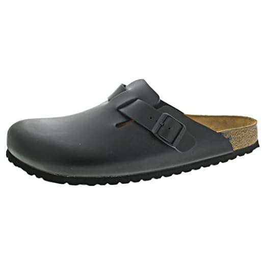 Birkenstock Boston , Zoccoli unisex adulto, Nero, 36 (stretta)