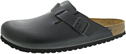 Birkenstock Classic Boston Leder, Unisex-Erwachsene Clogs, Schwarz...