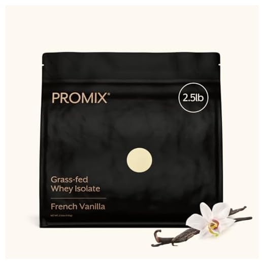 Promix Whey Protein Isolate Powder, Vanilla - 2.5lb Bulk - Grass-Fed & 100% All Natural - ­Post Workout Fitness & Nutrition Shakes, Smoothies, Baking & Cooking Recipes - Gluten-Free & Keto-Friendly