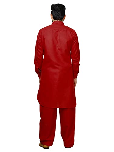 Men Cotton Pathani Kurta Set Indian Wedding Dress | Traditional wear A-1164
