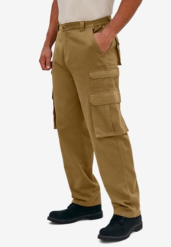 Boulder Creek by Kingsize Men's Big & Tall Ranger Side-Elastic Stacked Cargo Pocket Pants3