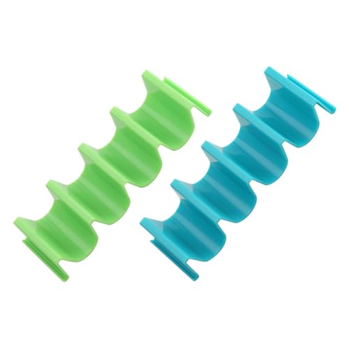 PRETYZOOM 2 Pack Plastic Burrito Stand Mexican Tortilla Holder Taco Holders for Easy Serving Filling Assorted Colors Kitchen Taco Rack