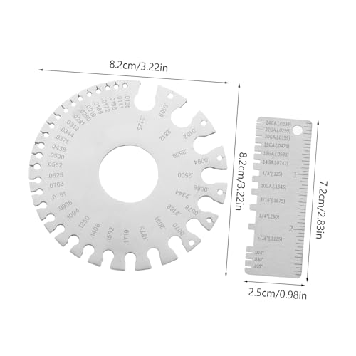 Calibrador de soldadura Luxshiny de acero inoxidable, 3 piezas, herramienta versátil para medir espesores de soldaduras, diseño portátil para uso en campo y taller, ideal para soldadores principiantes y experimentados miniatura 2
