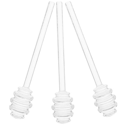 JOINPAYA Varillas de Miel de Vidrio 3piezas Hogar y Banquetes, Herramientas para Drizzlear Alimentos Calidad Alimentaria, Palitos para Remover Miel Estilo Reutilizable Varios Estilos