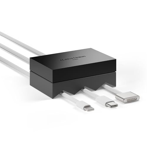 Native Union Weighter Cable Weight/Holder Desk Accessory for Workspace or Nightstand Non-Slip Cable Organizer Metal and Silicone Design for All Cables Including USB-C & Lightning (Black)