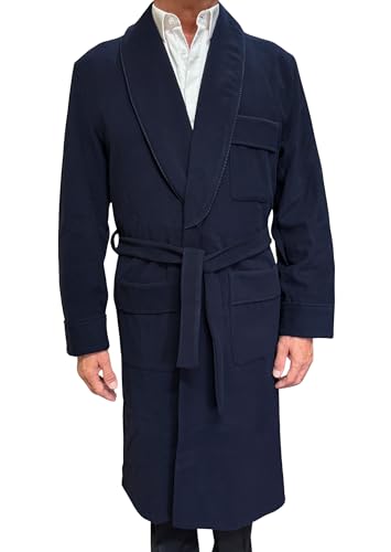 Men's Dressing Gown in Wool and Cashmere model Classic Shawl art. Londra