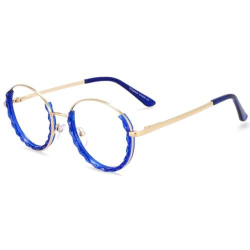 Lunettes rondes pour femmes monture vintage noire tendance mode actuelle