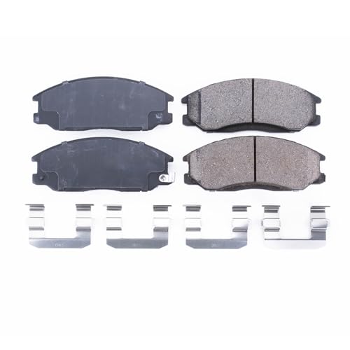 Image of PowerStop Front Brake Pads for Hyundai Santa Fe 2001-06 |XG300 2001 |XG350 2002-03 |Kia Sedona 2002-05 |Sorento 2003-09 - Z17 Ceramic Brake Pads with Installation Hardware, 17-864