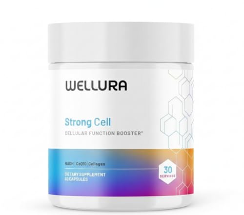 Strong Cell | Cellular Function Booster Capsule | NADH CoQ10 and Collagen Capsule. Vitamins B1 B2 B3 B6 B7 and B12. Vitamin K2.