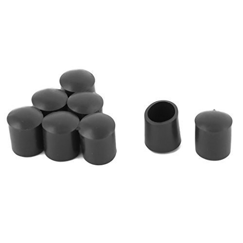 DealMux Goma Mobiliario Escolar Patas de la Mesa del pie Protector de la Cubierta de ratón 10mm Dia 8 Piezas Negro