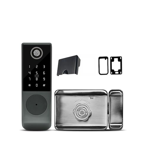 Fechadura de porta com impressão digital inteligente para exterior com senha à prova d'água IP68 Fe