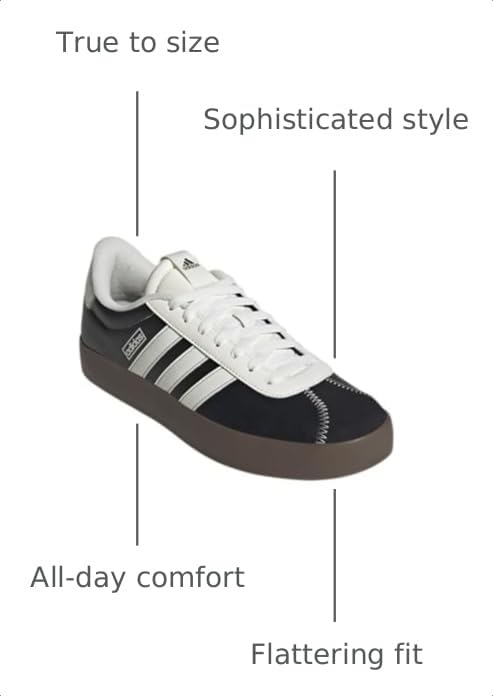 Image of adidas Mens Vl Court 3.0 Lace Up Sneakers Shoes Casual - Grey