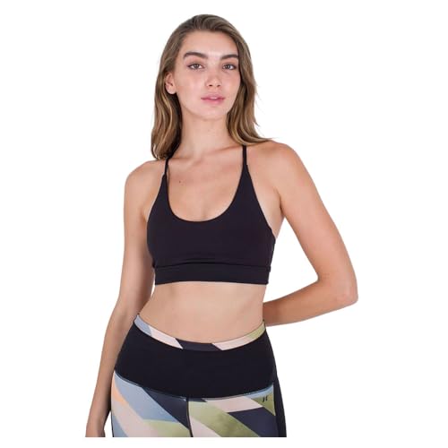 Hurley sujetador deportivo sólido ideal para entrenar en el gimnasio y yoga