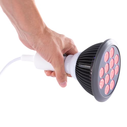 hooga red light therapy 660nm 850nm 12 dual chip leds portable and targeted high irradiance for skin pain relief anti-aging muscle recovery sleep - power cord amp base included hg24
