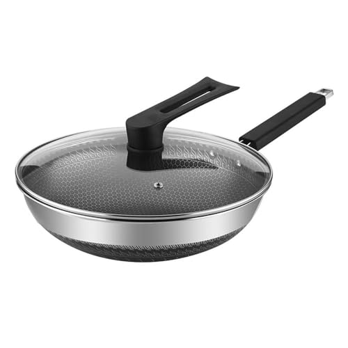 Wok de acero inoxidable 12.6in con tapa y mango miniatura 1