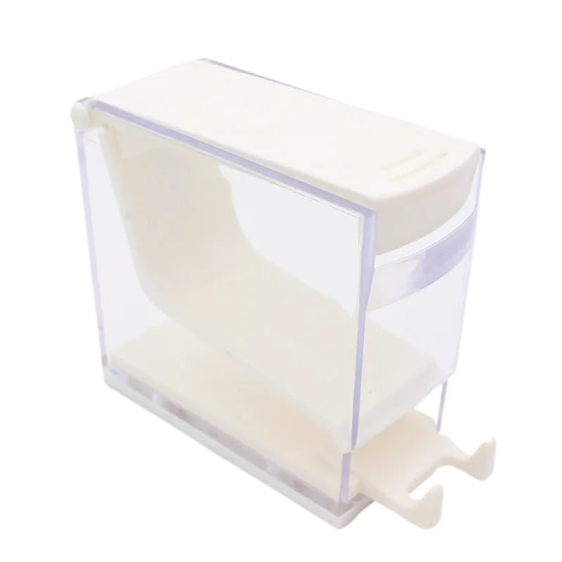 Cotton Roll Dispenser Hygienic Divider Dental Cotton Roll Dispenser Holder Press Type Box Color Orthodontics Products Dentistry Lab Supplies(White)
