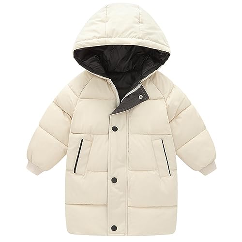 Kids Boys Girls Winter Warm Hooded Puffer Down Jacket Lightweight Windproof Padded Warm Coat Outerwear