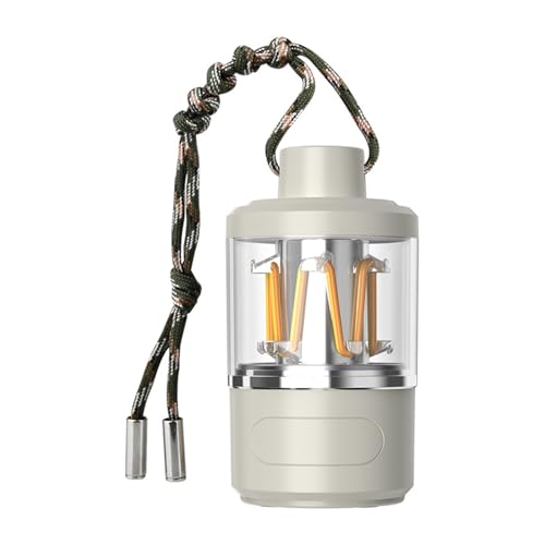 QUXVUIS Lampada da campeggio pieghevole con protezione solare impermeabile Lanterna da campeggio a LED ricaricabile in ABS Luci all'aperto