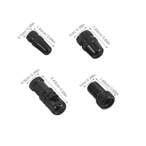 Conjunto de 10 tapas para válvula de bicicleta BESPORTBLE de aleación de aluminio para conversión de válvulas francesas a americanas, cubiertas antipolvo para neumáticos de bicicletas de montaña y ruta miniatura 2
