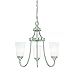 Vaxcel H0052 Lorimer 3 Light Chandelier, 19" x 19" x 19.25", Satin Nickel Finish