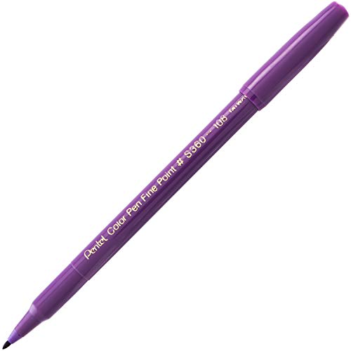 Image of Pentel Arts Color Pen, Violet, Box of 12 (S360-108)