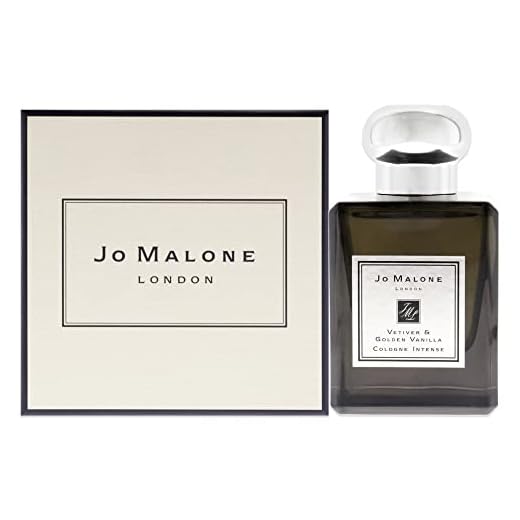 Jo Malone Vetiver & Golden Vanilla Cologne Intense Eau de Cologen Spray for Unisex, 1.7 Ounce