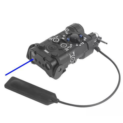 Metal L3-NL Aiming Box Laser Sights(with IR Laser + Blue Laser + Whitelight LED Flashlight), and Modular Wire Control Remote Pressure Switch Combo,Black