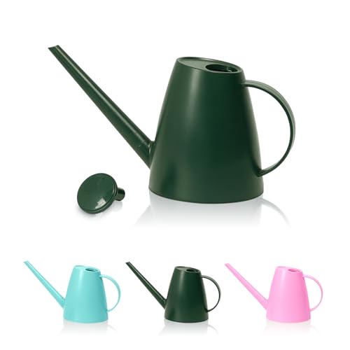 Bamworld Watering Can for Indoor Plants Long Spout Watering Cans for Garden Plants Indoor Outdoor Small Water Can for House Flower 1.8L 60oz 1/2 Gallon(Deep Green)