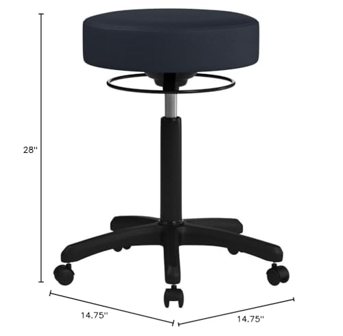 Image of Perch Life Height Adjustable Stool | Medium Bench Height 20.5-28 inch | Imperial Fabric