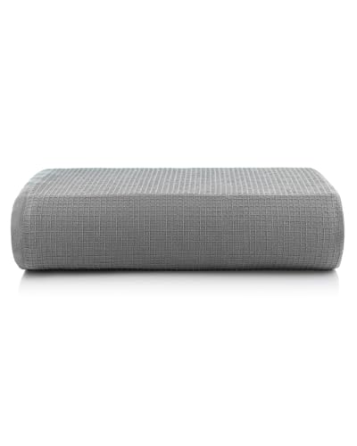 Image of Casa Copenhagen, Egyptian Cotton - Waffle Terry Towel 4 Piece 100% Cotton Large Bath Towel Set - Grey Violet