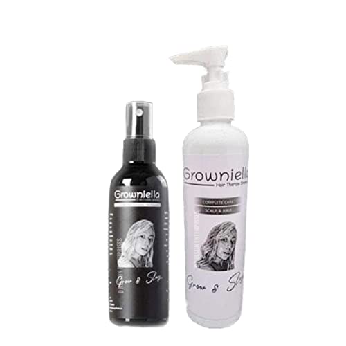 Growniella Hair Therapy Shampoo & 3-in-1 Hairspray, Scalp & Hair Complete Care