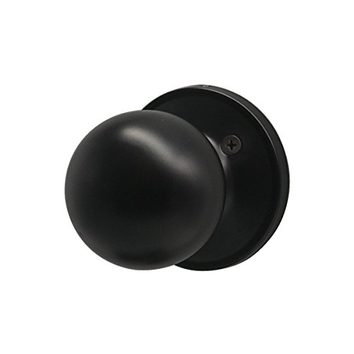Probrico Stainless Steel Round Single Dummy Door Knobs Black Non-Functioning Knob Handle, 1 Pack #TOP1
