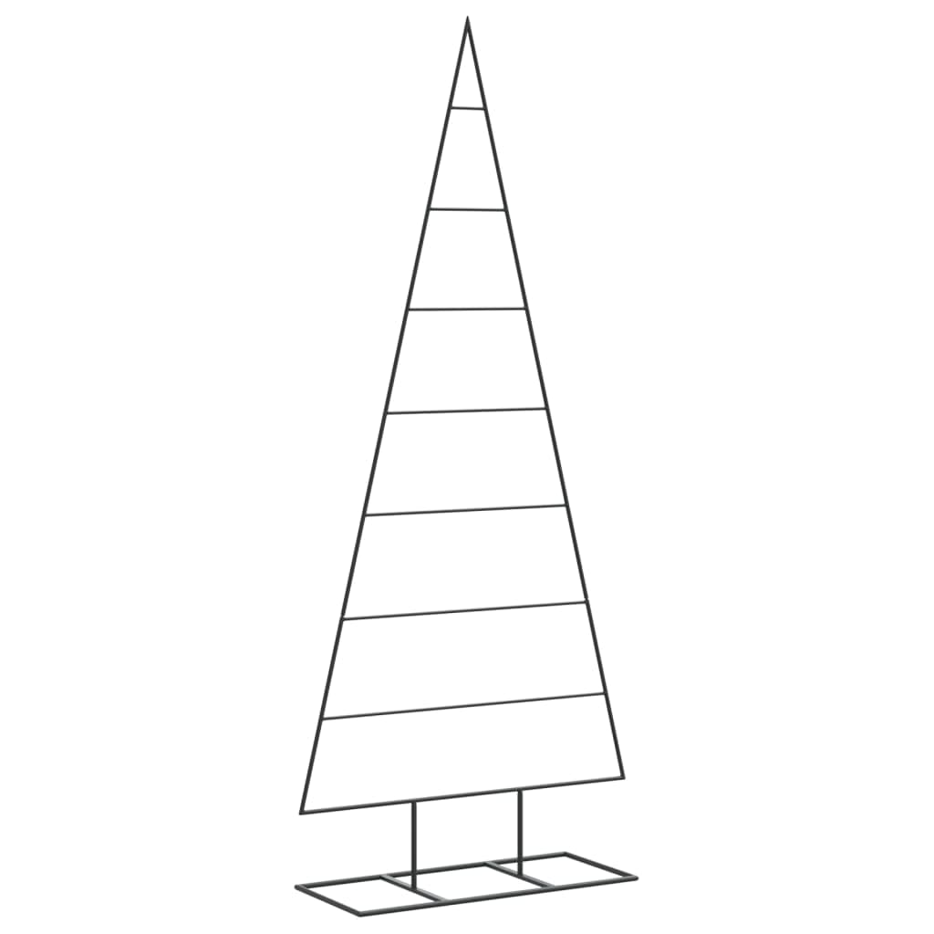 Generico Albero di Natale Decorativo in Metallo Nero 150 cm-4018954