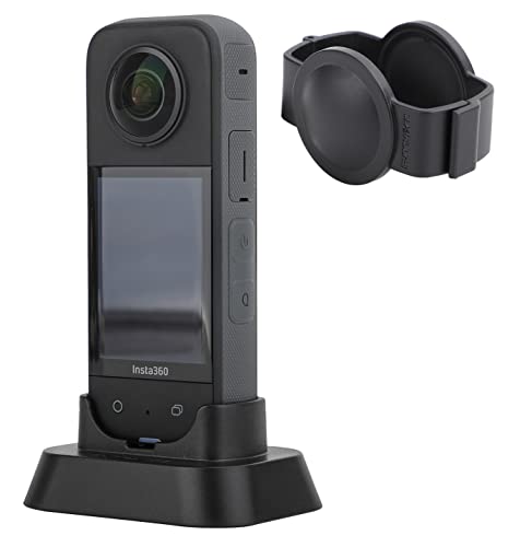 Couvre-caméra Insta360 X3 évitez les rayures d'objectif avec la base de maintien